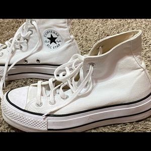 White platform converse